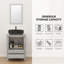 24 po X P 20 po P 32 po Meuble-lavabo gris H avec comptoir à surface solide gris