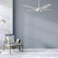 Ventilateur de plafond intelligent intérieur / extérieur Elira, ensemble d'éclairage à DEL à intensité variable et télécommande, fonctionne avec l'assistant Google, Amazon Alexa et les raccourcis Siri.-397423721-397423720-397423723