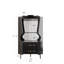 Armoire de bar d'angle en bois 50 po H, armoire à dossier en miroir avec 2 tablettes de rangement ouvertes et 2 tiroirs (noir)-1097577866