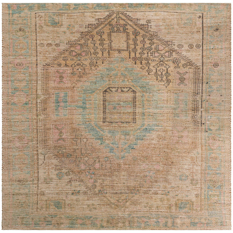 Markdavid Cotton Oriental Indoor Rug, Square 7'10"