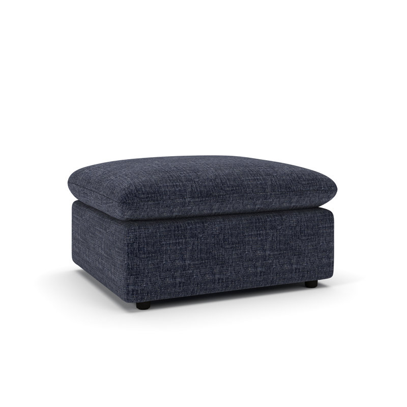 Repose-pieds Kallie, Chenille performance indigo Nomad