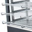 Réchaud commercial à 3 niveaux, chauffe-aliments 1200 W avec lumière DEL, rangement supérieur et tablettes réglables, chauffage à la vapeur de 86 185 à 185 ℉, 75 L pour hamburger, pizza, pain, poulet frit