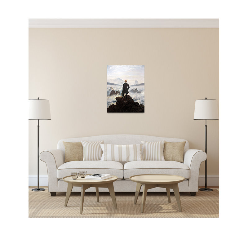 «Wanderer Above The Sea Of Fog On Canvas» par Caspar David Frederic, H 20 po x l 16 po x P 0,75 po