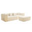 Canapé-lit rembourré en velours 3 en 1 avec repose-pieds amovible en velours 90,6 po Briselle-567156613