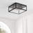 Bechtold Farmhouse Industrial Square Iron/Glass Case LED Flush Mount-2017698226-2066472388
