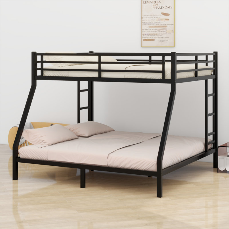 Metal Bunk Bed, Queen Over King