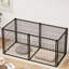 Cage pour chien de 63 po pour canines de taille moyenne, parc pour chiots avec dessus amovible, fil de résistance à la traction, emplacement de la porte réglable, espaces séparés de séparation, installation rapide et simple pour chiens de 50 à 90 lb, verrouillable