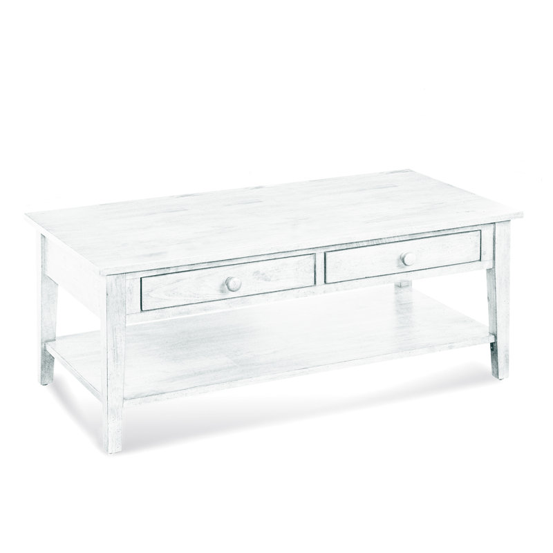 South Hampton Solid Wood Coffee Table, Frost White