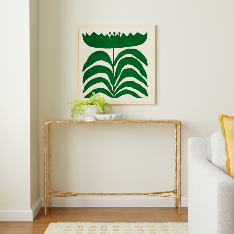Sewall Metal And Glass Console Table, Brass