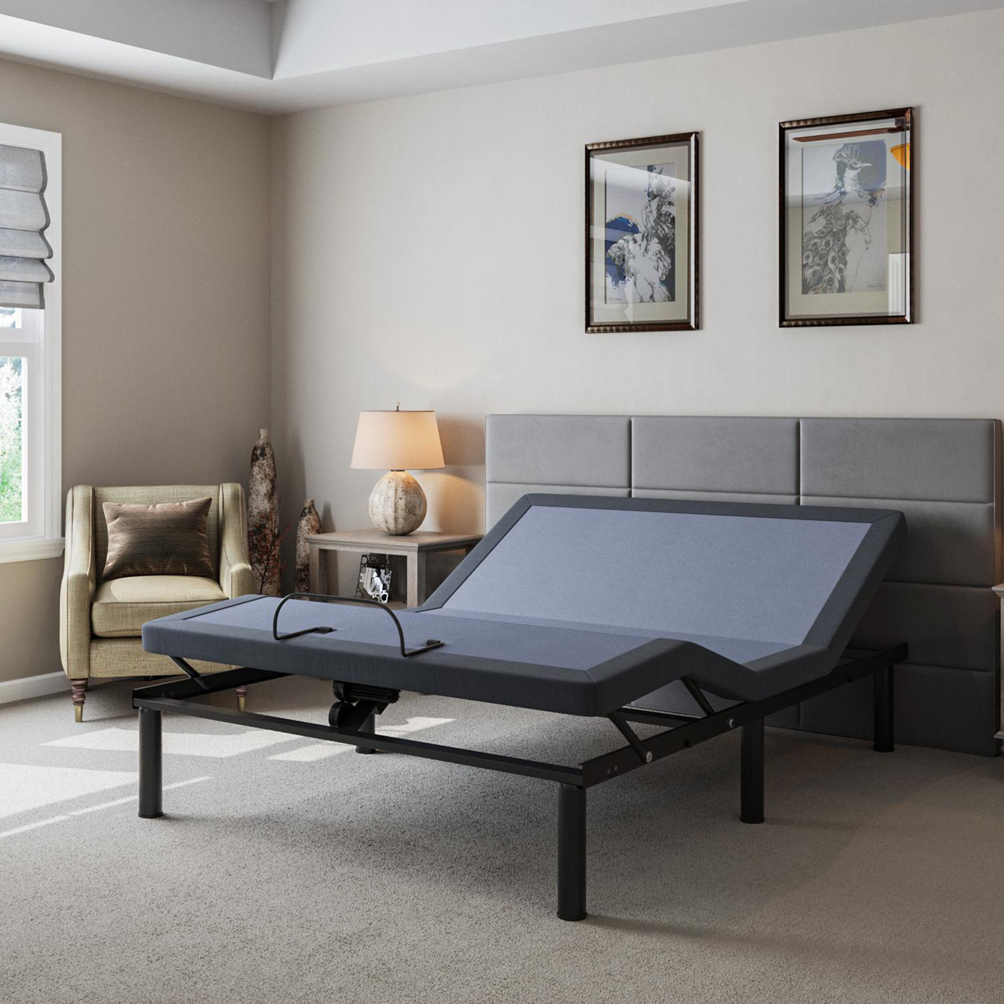 Alwyn Home Adjustable bed base with head and foot position adjustment
