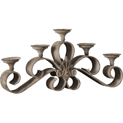 Ballajura 11'' H Metal Fireplace Candelabra