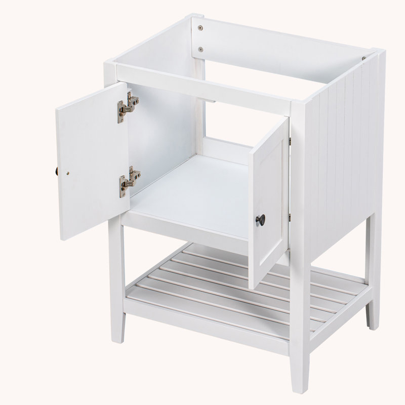 Base de meuble-lavabo simple 23,7 po seulement, Blanc