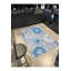 Tapis bleu lavé tissé coloré flocon de neige-761737078