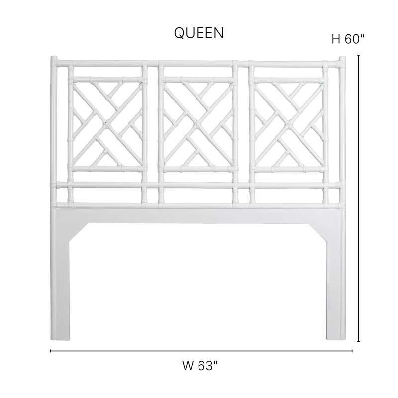 Chippendale Open-Frame Headboard, King, White