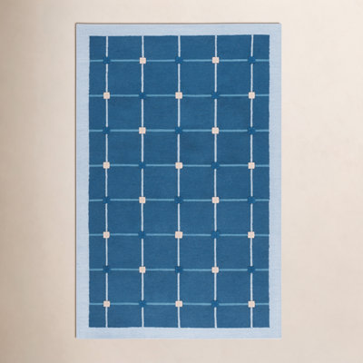 Elway Hand-Woven Checkered Rug