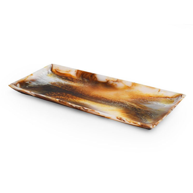 Isanti Rectangular Platter Matte Tortoise