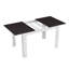 Walnut White 5-Piece Expandable Dining Table Set with 4 Upholstered Chairs, 120-150cm Extendable Table for 4-6 People, Modern Space-Saving Dining Set-134824078