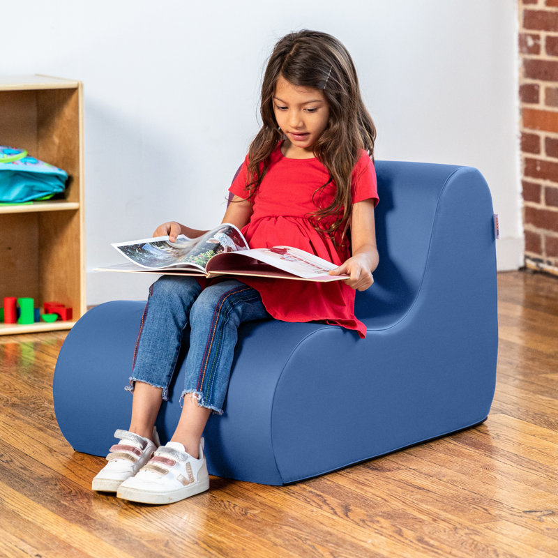 Chaise de classe Midtown - assise souple - 3 tailles - housse en vinyle de qualité supérieure, Bleu royal