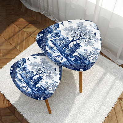 Ensemble de 2 tables basses gigognes Triangle
