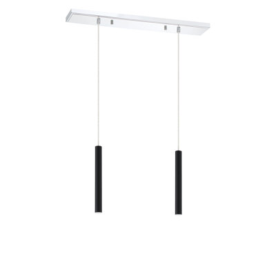 Luminaire suspendu cylindrique à DEL 2 lumières pour îlot de cuisine Bowning