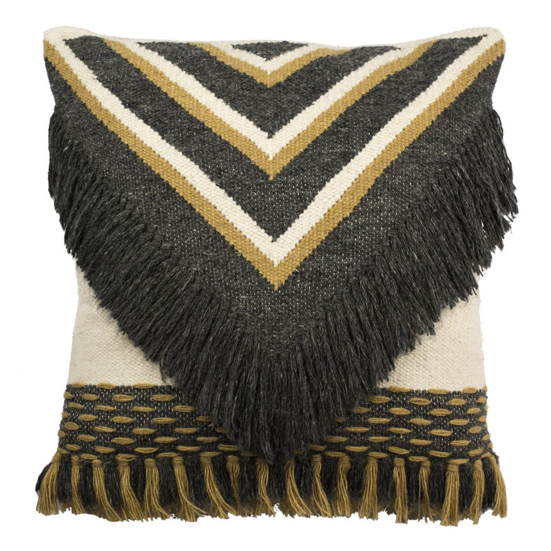Tassels Wool Throw Pillow