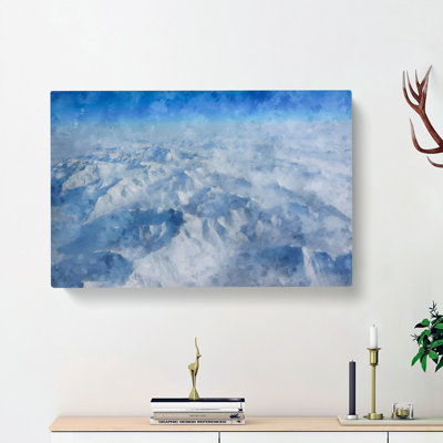 View of the Alaskan Mountains - Wrapped Canvas