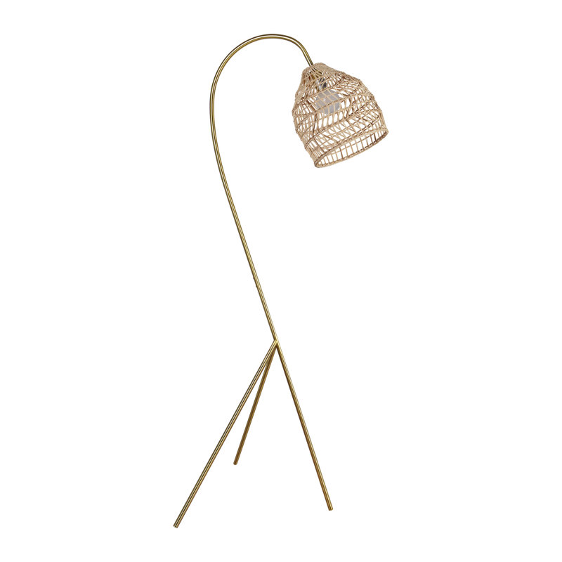 63.5'' Brass Arched Floor Lamp