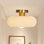 Mid-century Modern Beige Semi Flush Mount Ceiling Light