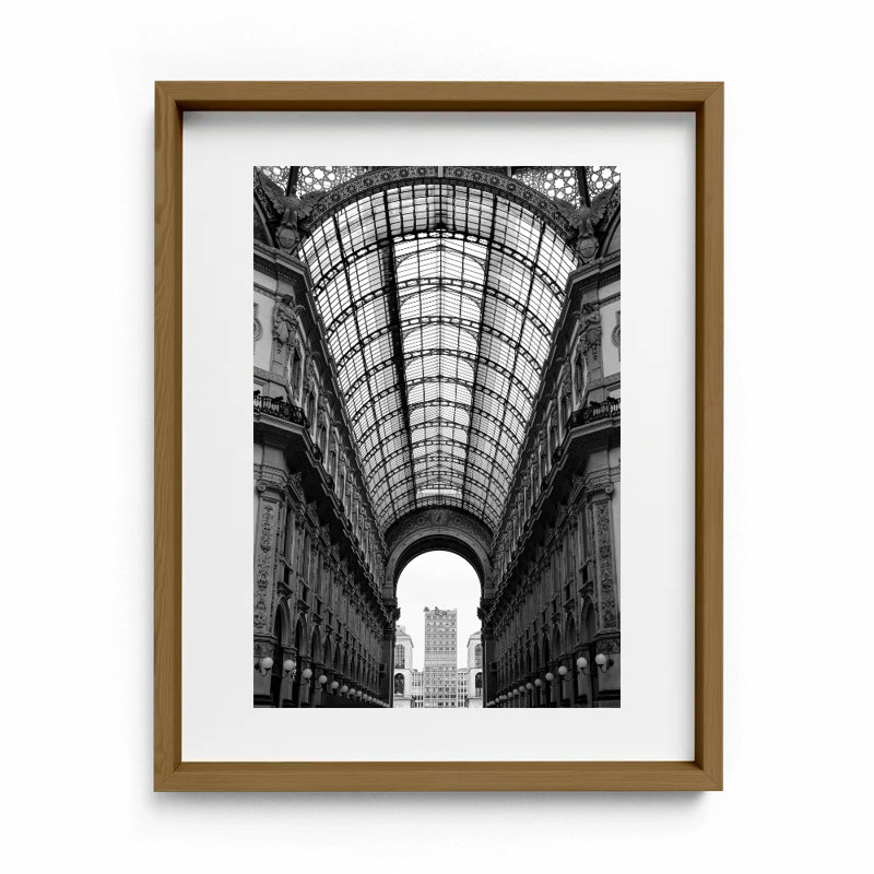 Martini Bianco Print by Joseph Regan, 36" H x 26" W x 0.75" D, Walnut