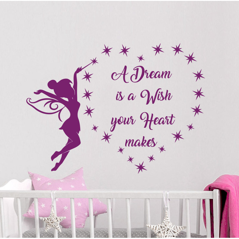 Décalcomanie murale un rêve est un voeu, Violet