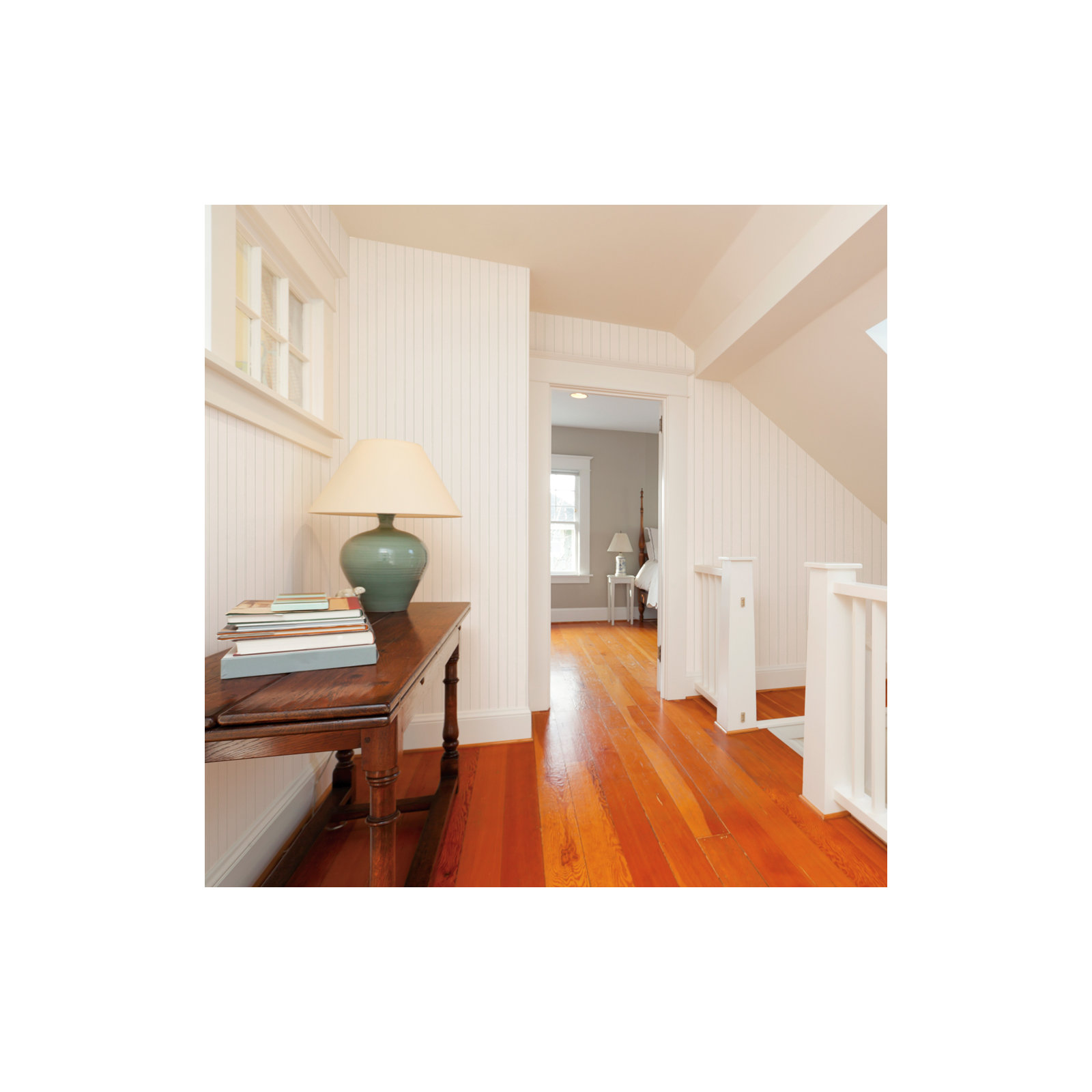 Beadboard Peel and Stick Wallpaper, White
