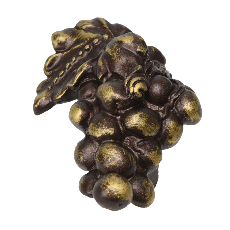 Bacchus grand bouton gauche en platine, Laiton antique