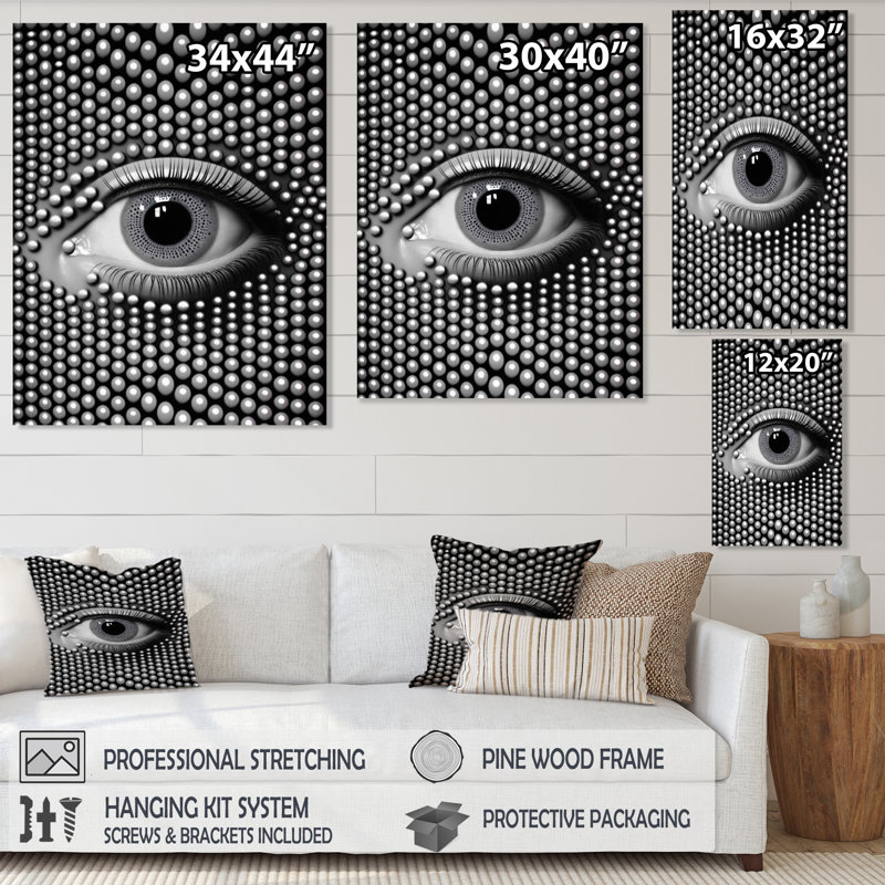Adish Eye In Circular Infinity I - reproduction sur toile, L 12 po x H 20 po, Toile tendue