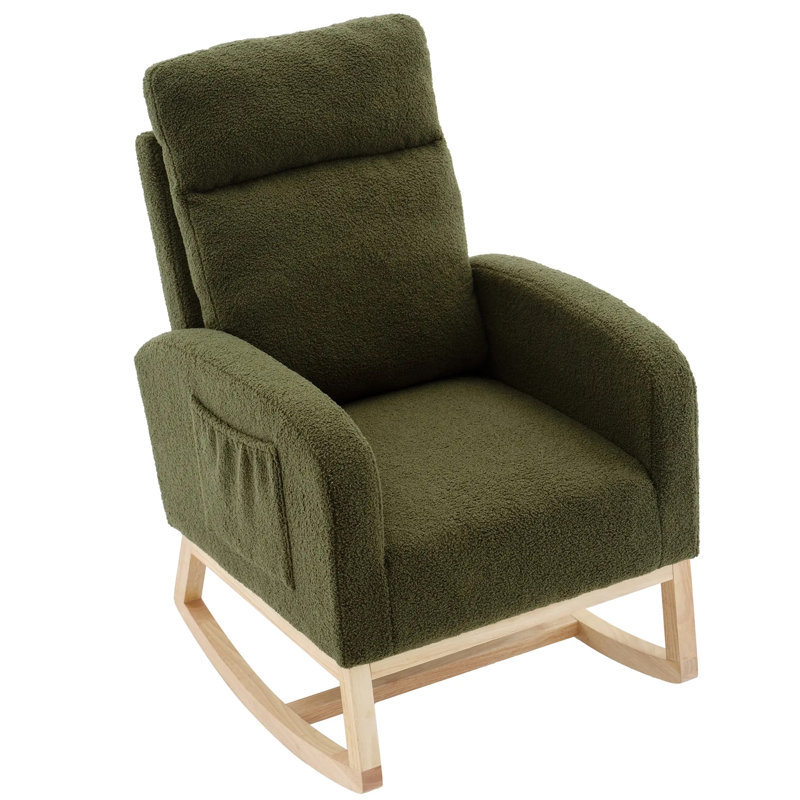 Chaise berçante d'appoint Teddy, Vert