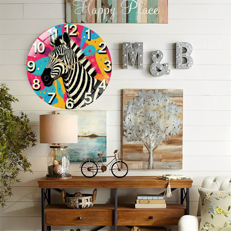 Horloge murale Zebra