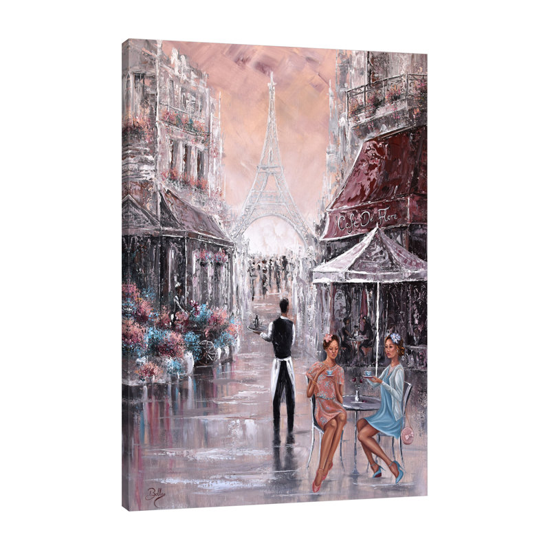 Chit Chat, Paris by Isabella Karolewicz - Wrapped Canvas Print, 76 cm H x 51 cm W