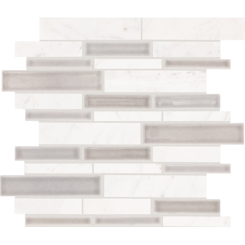 Carrelage mural 12 "x 12", Brun / blanc