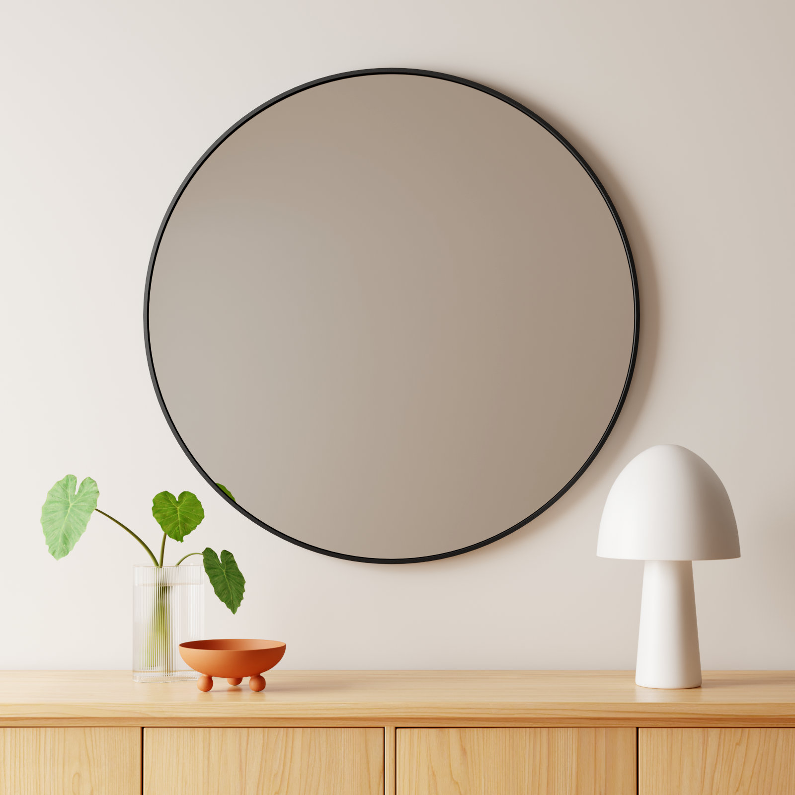 Sabine 60" Accent Mirror, 36" x 36", Black