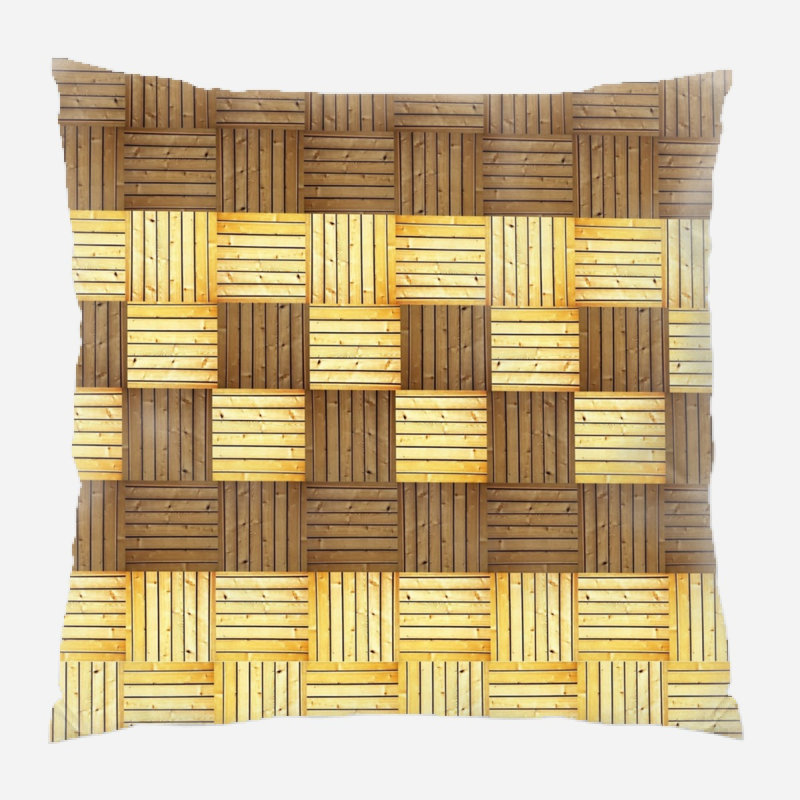Coussin décoratif en bois