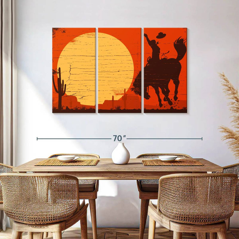 Lelar American Cowboy, 36" H x 57" W