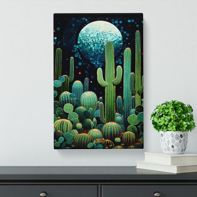 Cactus Orphism - Wrapped Canvas