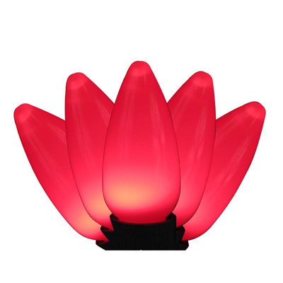  LED PS C9 Red 25 ct Christmas Light Bulbs