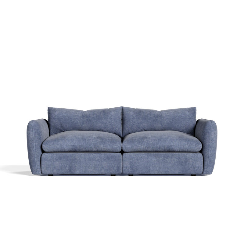 Kinsey - Modern Blue Fabric Modular Sectional Sofa