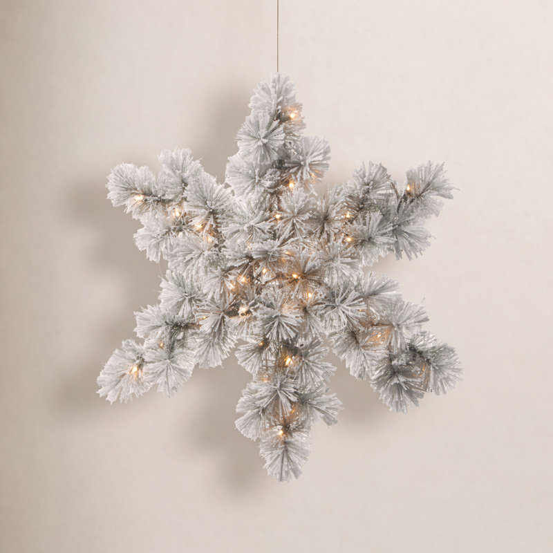 The Holiday Aisle® 32" Lighted Pine Snowflake