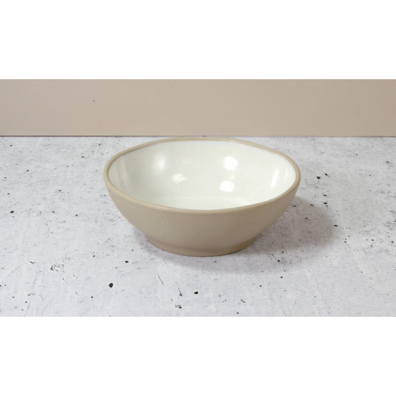 Marl 2 Piece Melamine Pasta Bowl Set, Cream