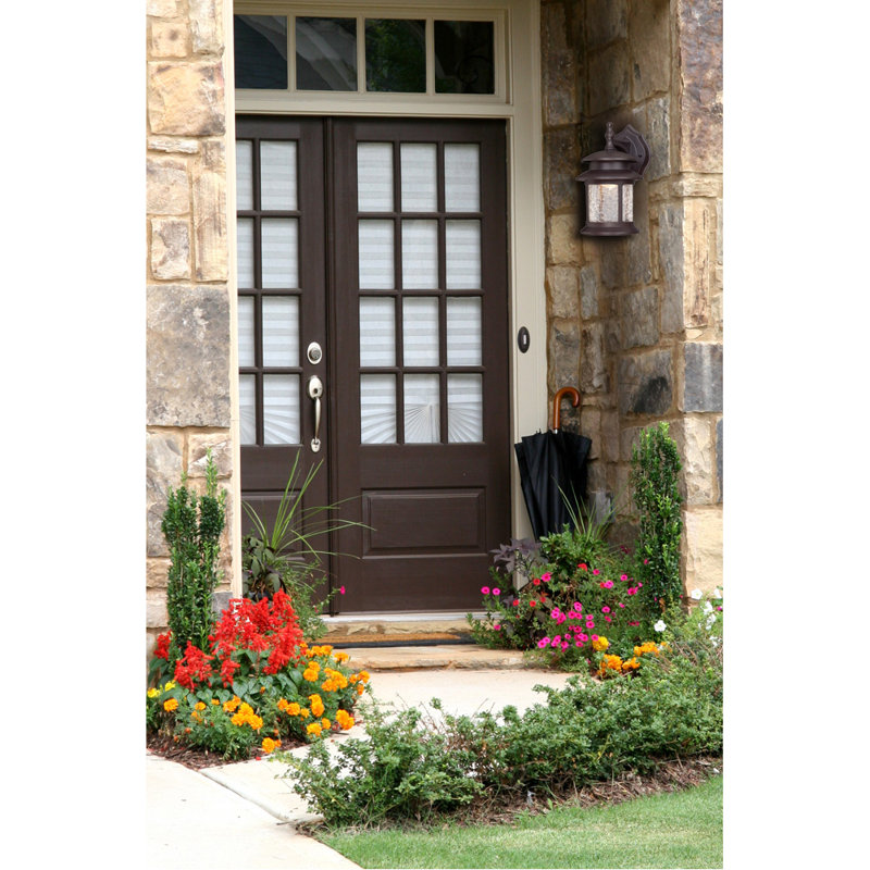 Lanterne murale d'extérieur à DEL FAB19B025E614C4A82B35507E0C3FF07, H 9,75 po x l 6 po x P 7,88 po