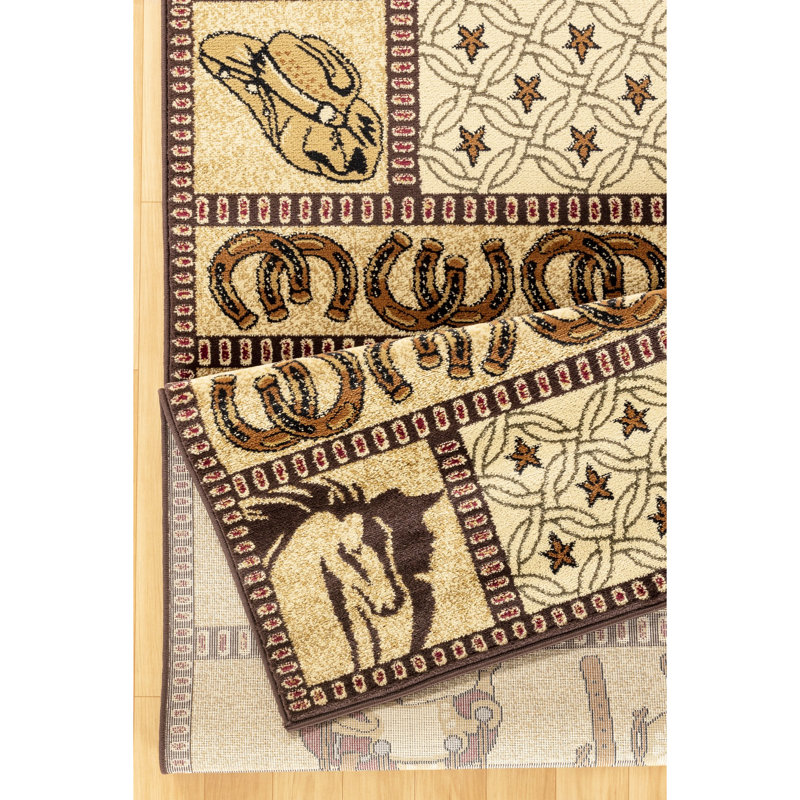 Tapis beige en polypropylène 24 po x 36 po pour un usage durable