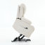 Fauteuil inclinable ivoire chauffant et massant à télécommande pour personnes âgées-2106146625