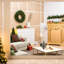 Arbre de Noël enneigé neige, acier PVC, décor moderne peu encombrant