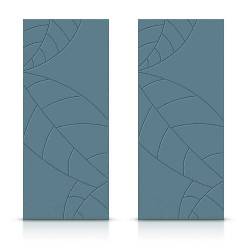 Portes de placard coulissantes à panneaux, Bleu dignité, 48 po x 80 po